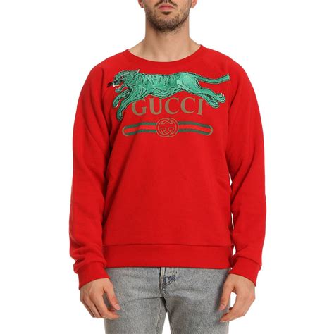 felpe t shirt gucci uomo|felpa cotone gucci.